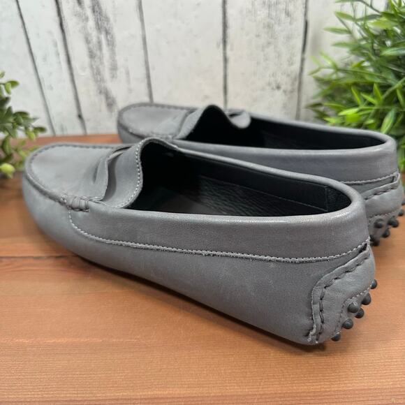 M. GEMI Women's The Pastoso Grey Leather Penny Loafers Size 36.5 US 6.5 - Picture 4 of 10
